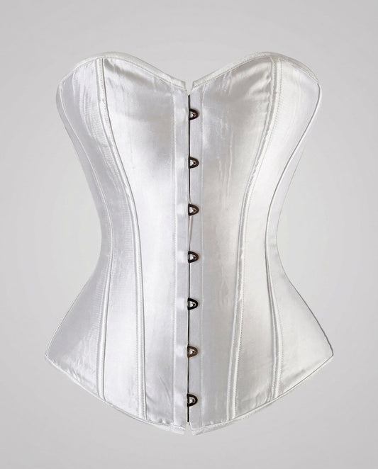 Corset satiné élégant pour femme avec baleines renforcées