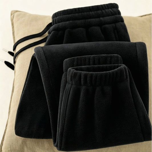 Women's Fleece Jogger Sweatpants with Drawstring Waist and Cuffed Ankle
