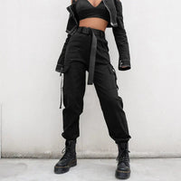 Pantalon cargo taille haute pour femme - Streetwear confortable au quotidien