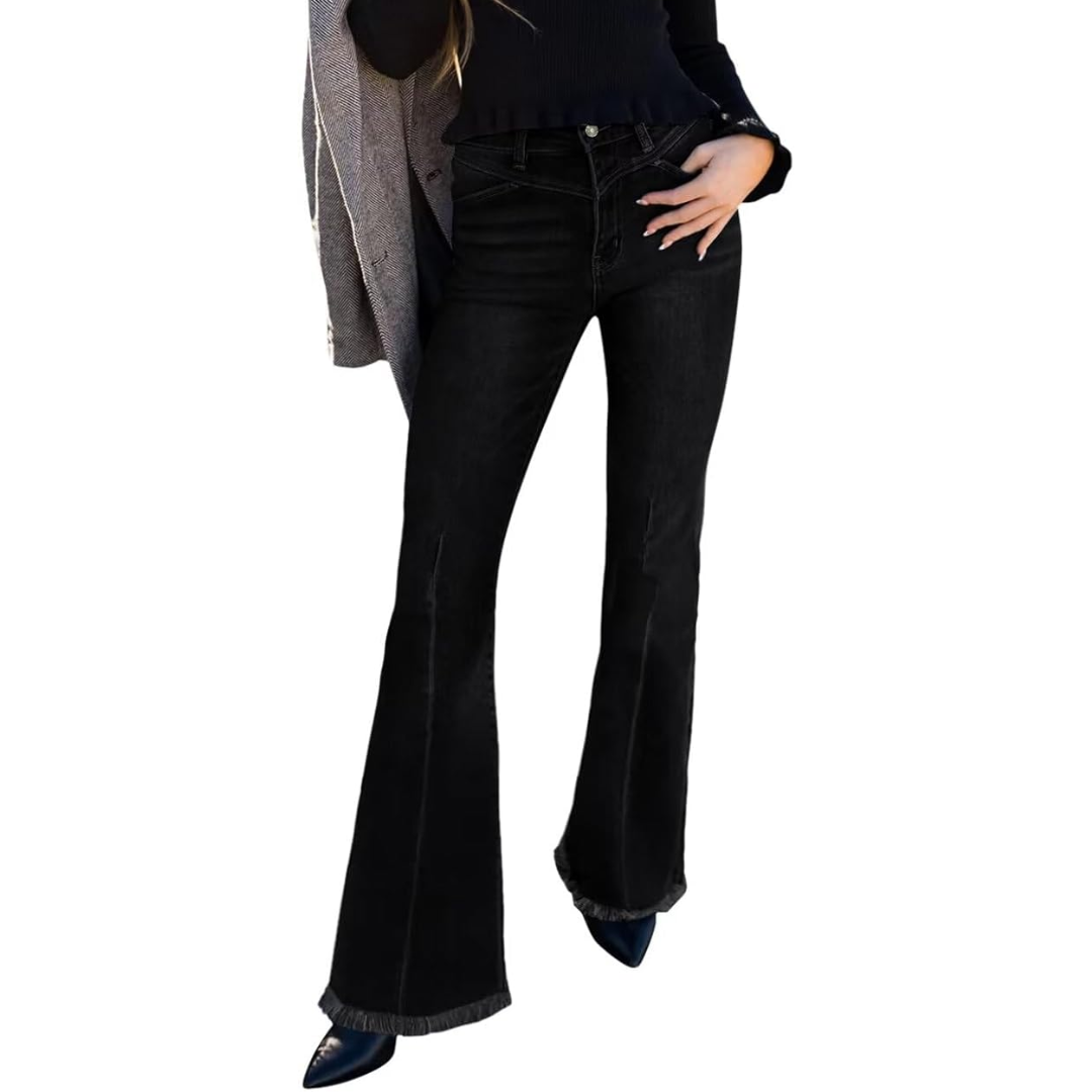 Women's High-Waisted Flared Jeans – Stella