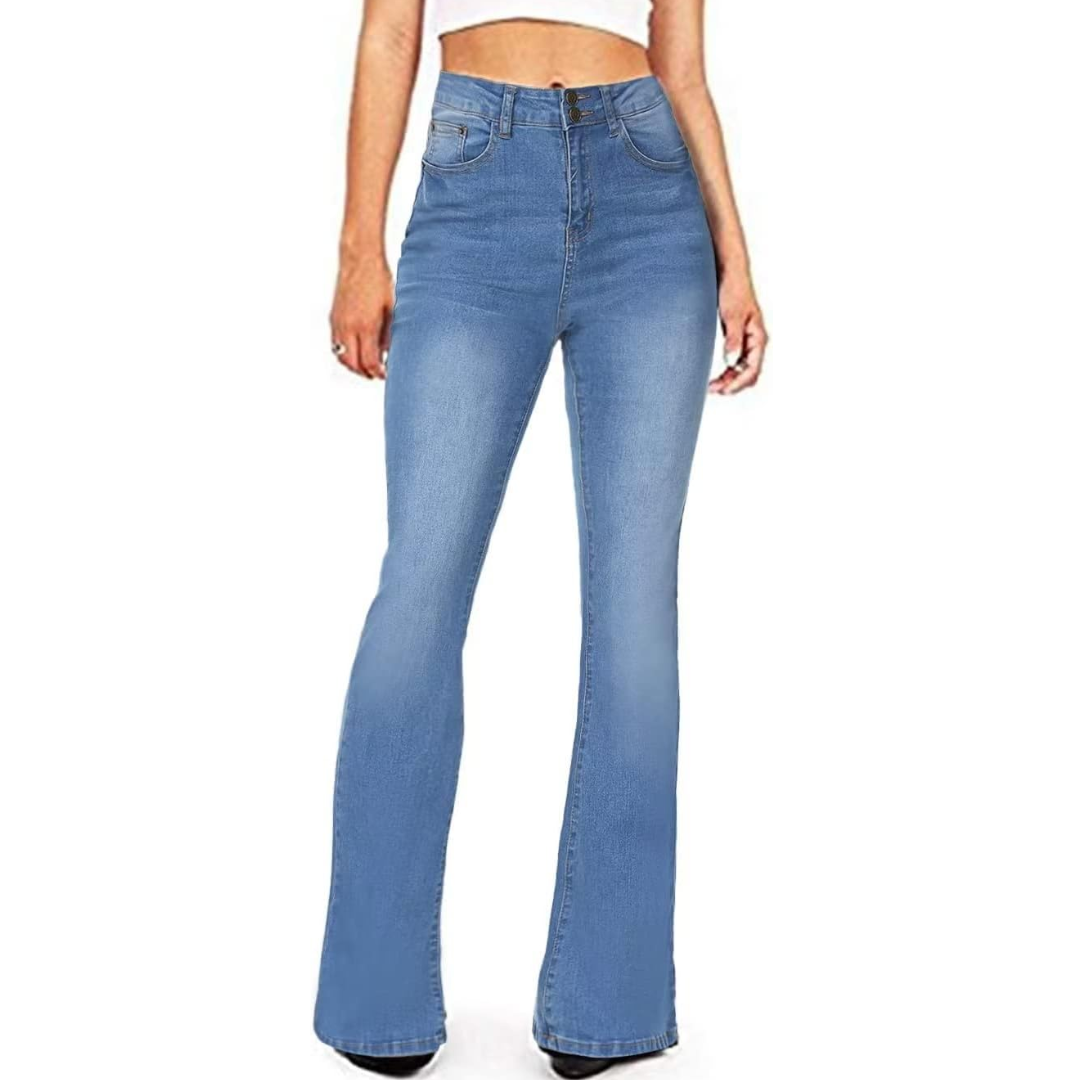 Women's High-Waisted Flared Jeans – Stella