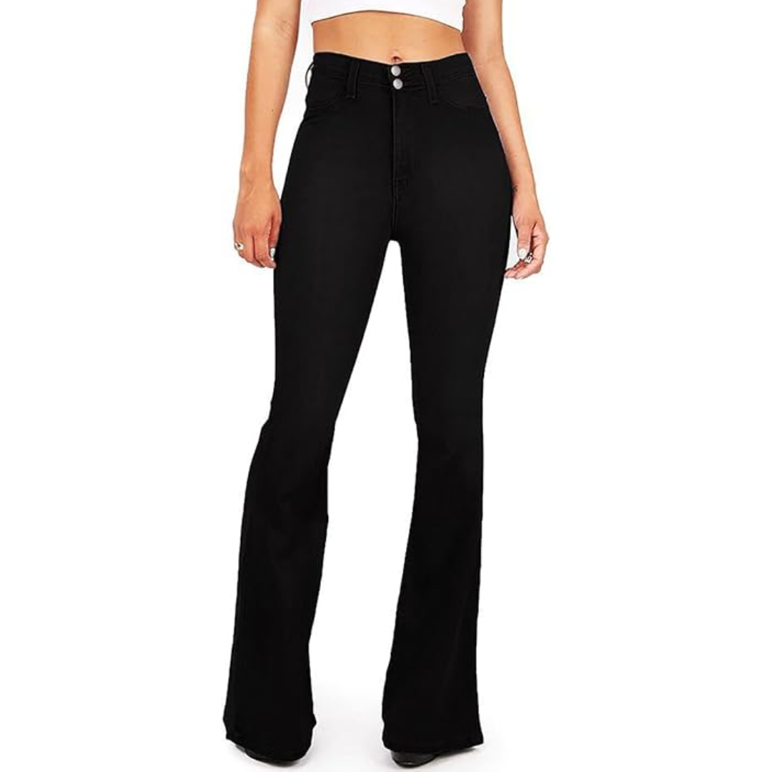 Women's High-Waisted Flared Jeans – Stella