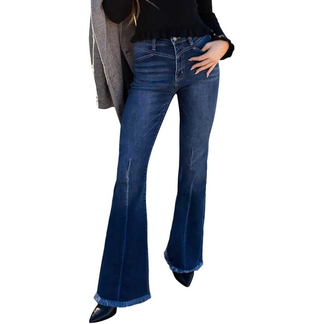 Women's High-Waisted Flared Jeans – Stella