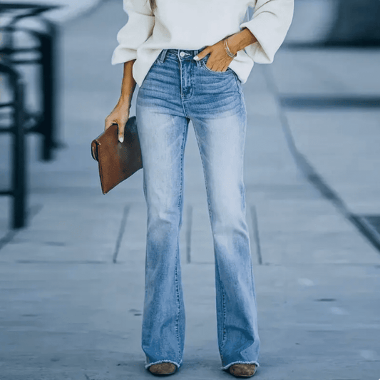 Jean slim taille haute pour femme