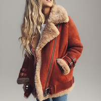 Veste pour femme avec boucles en cuir