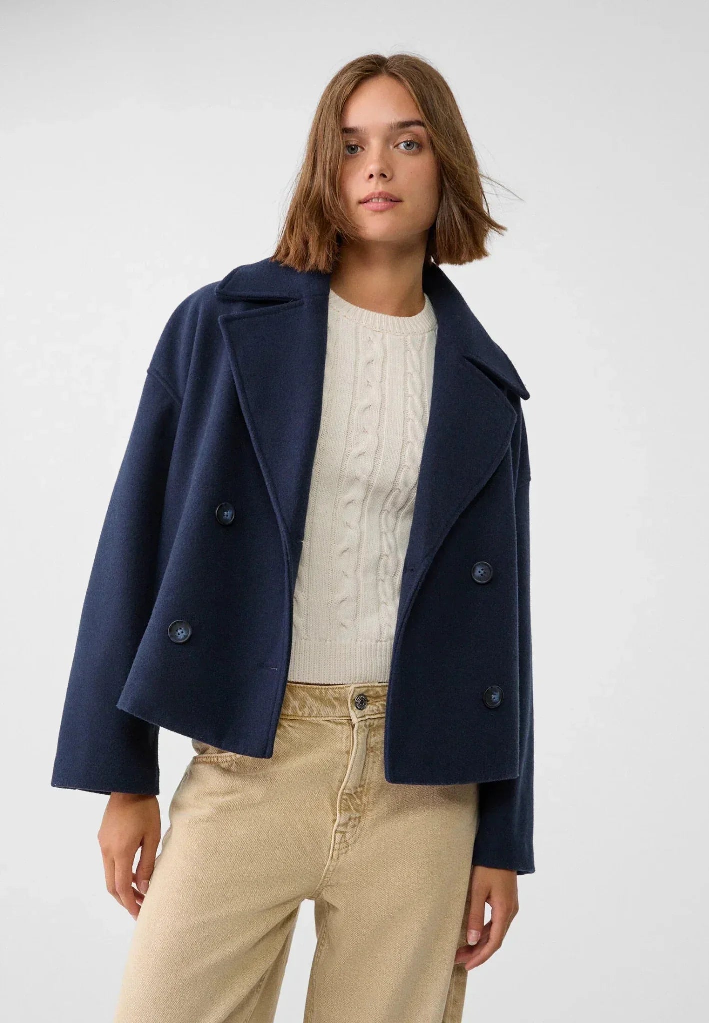 Women's Jacket with Short Cut & Double Breasted | Davy