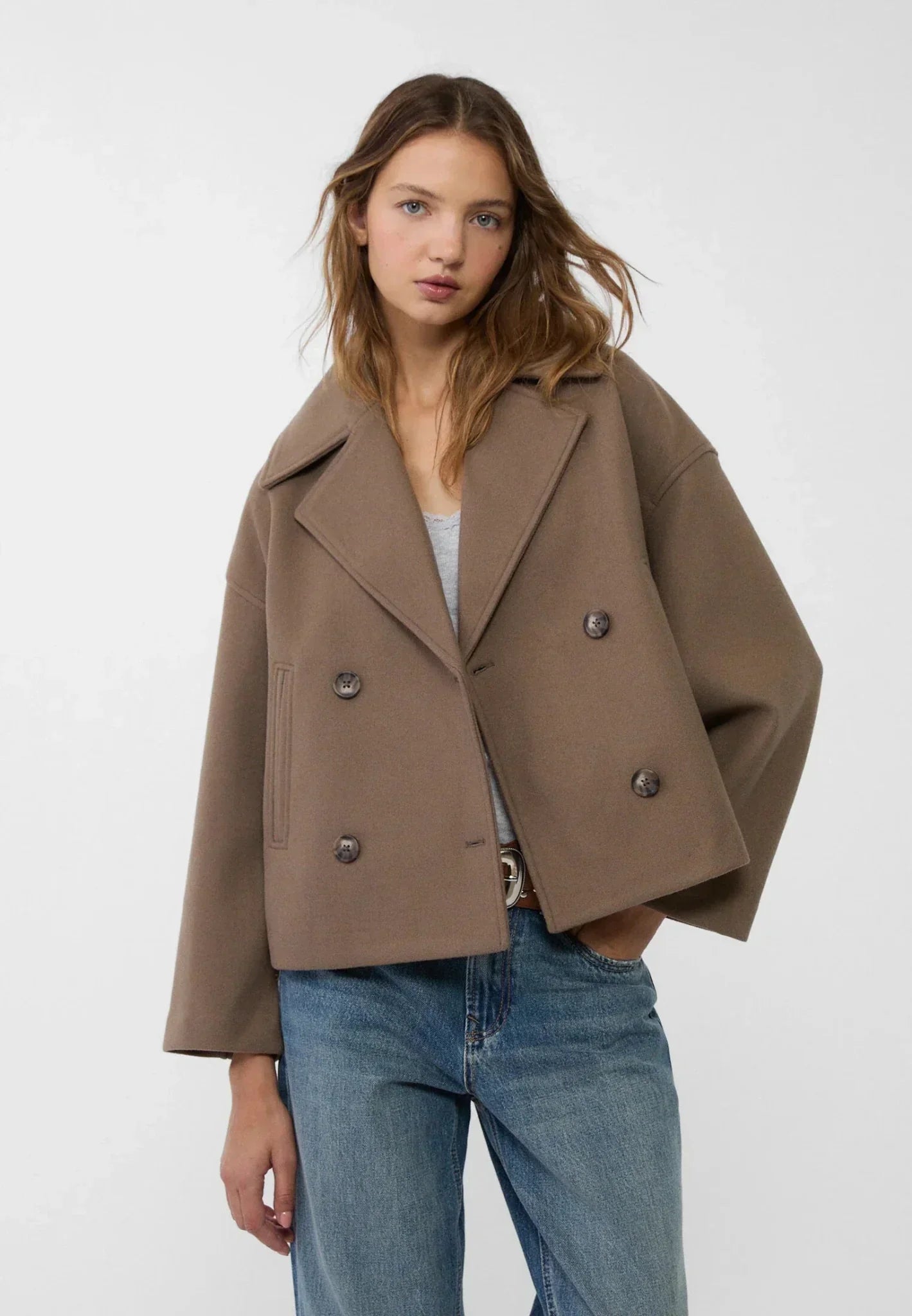 Women's Jacket with Short Cut & Double Breasted | Davy