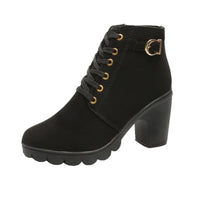 Women's Lace-Up Heeled Boots