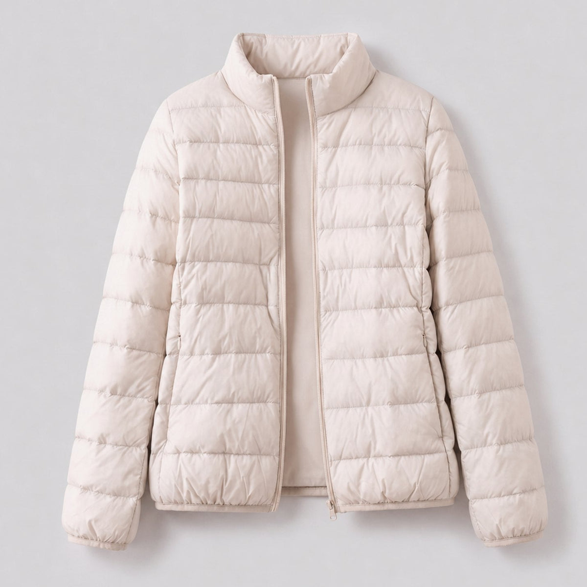Women's Lightweight Down-Fill Stand-Collar Quilted Jacket