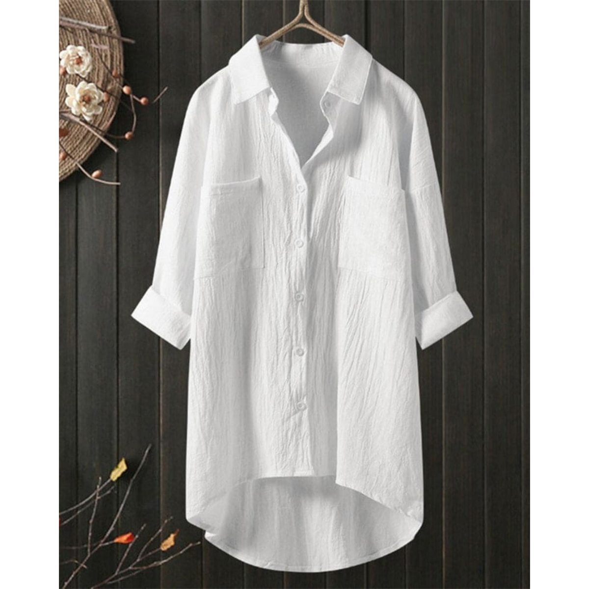 Women's Long-Sleeve Blouse with an Airy Cut