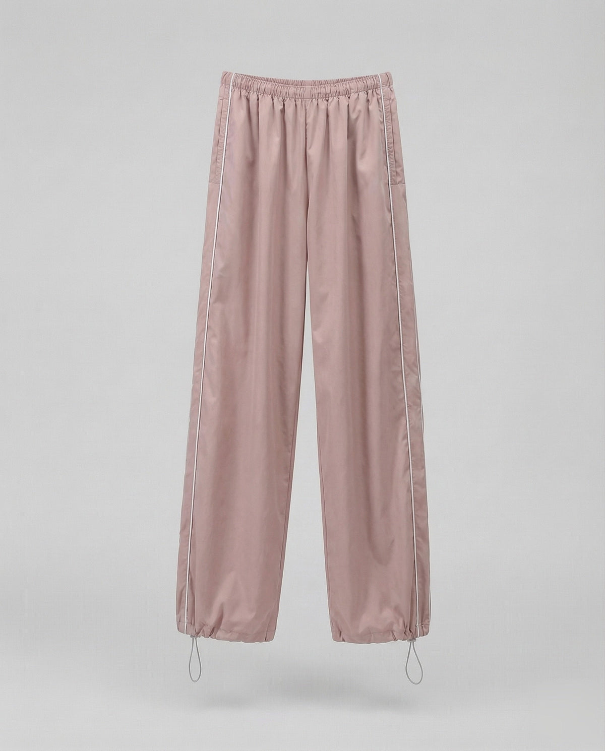 Pantalon de survêtement en nylon pour femme avec bas ajustable par cordon
