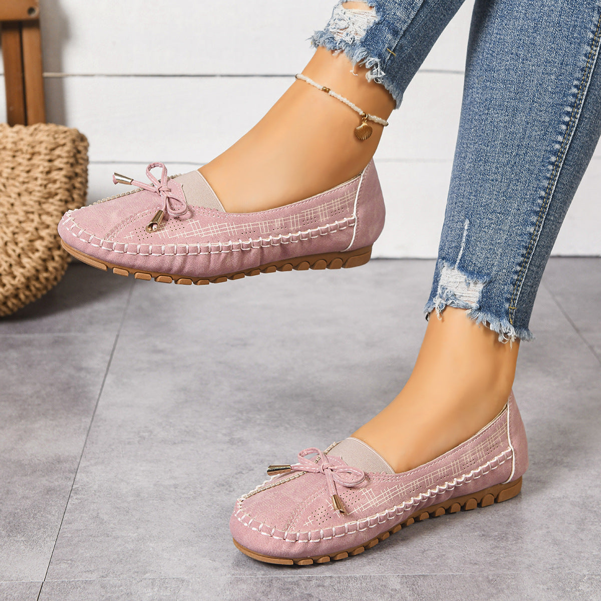 Women's Orthopedic Wide Fit Slip-On Loafers with Cushioned Comfort