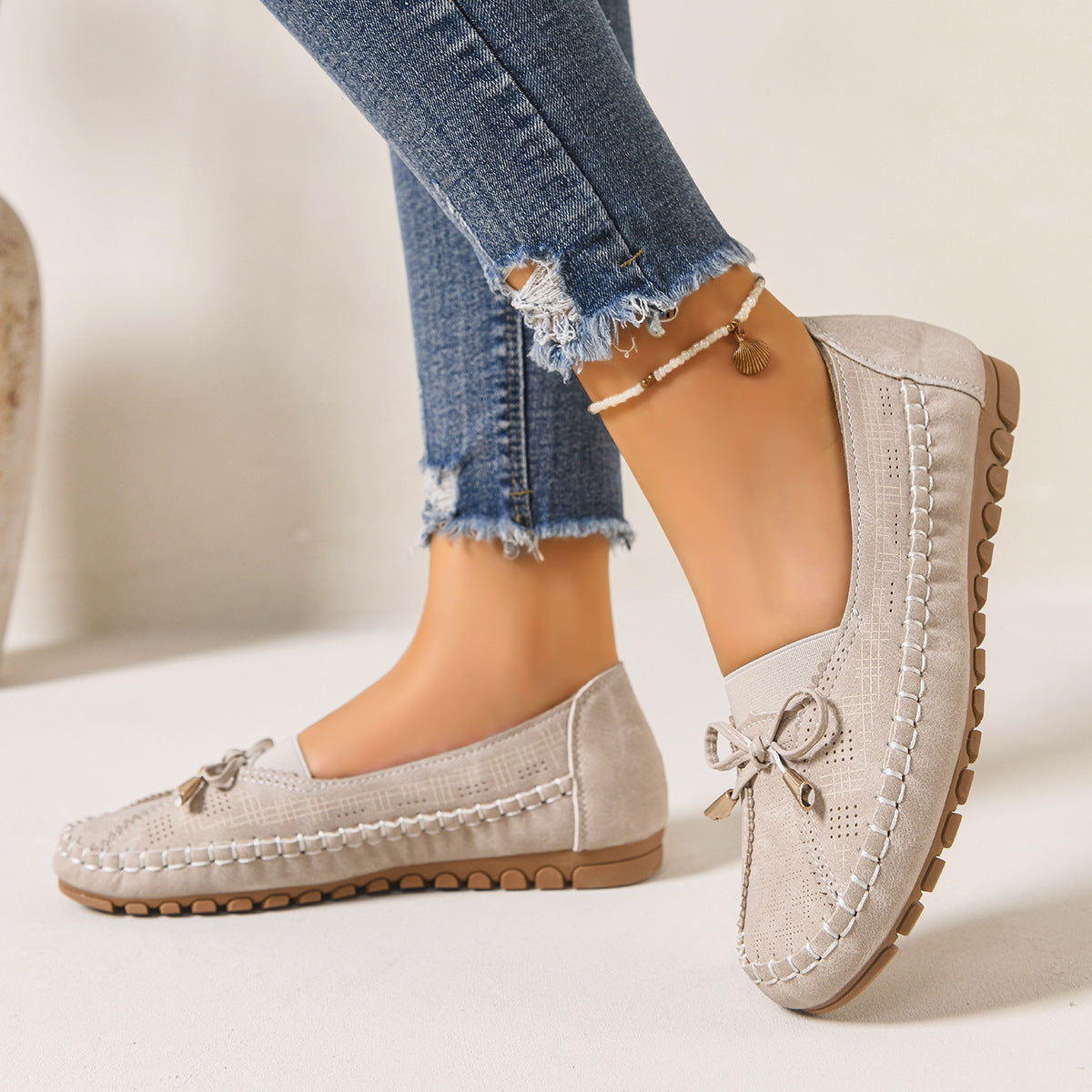 Women's Orthopedic Wide Fit Slip-On Loafers with Cushioned Comfort
