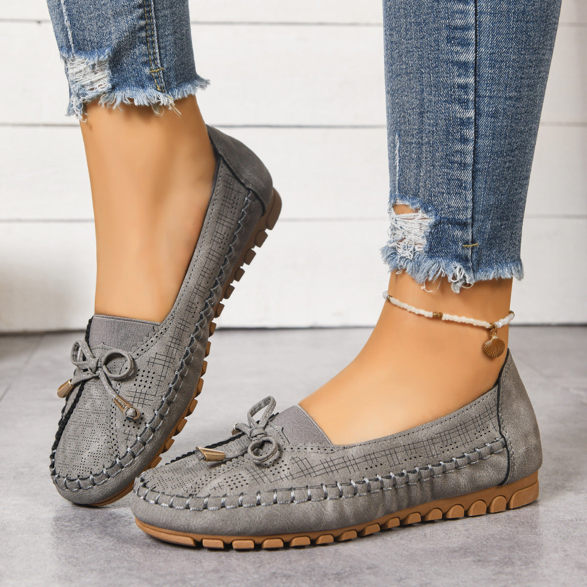Women's Orthopedic Wide Fit Slip-On Loafers with Cushioned Comfort