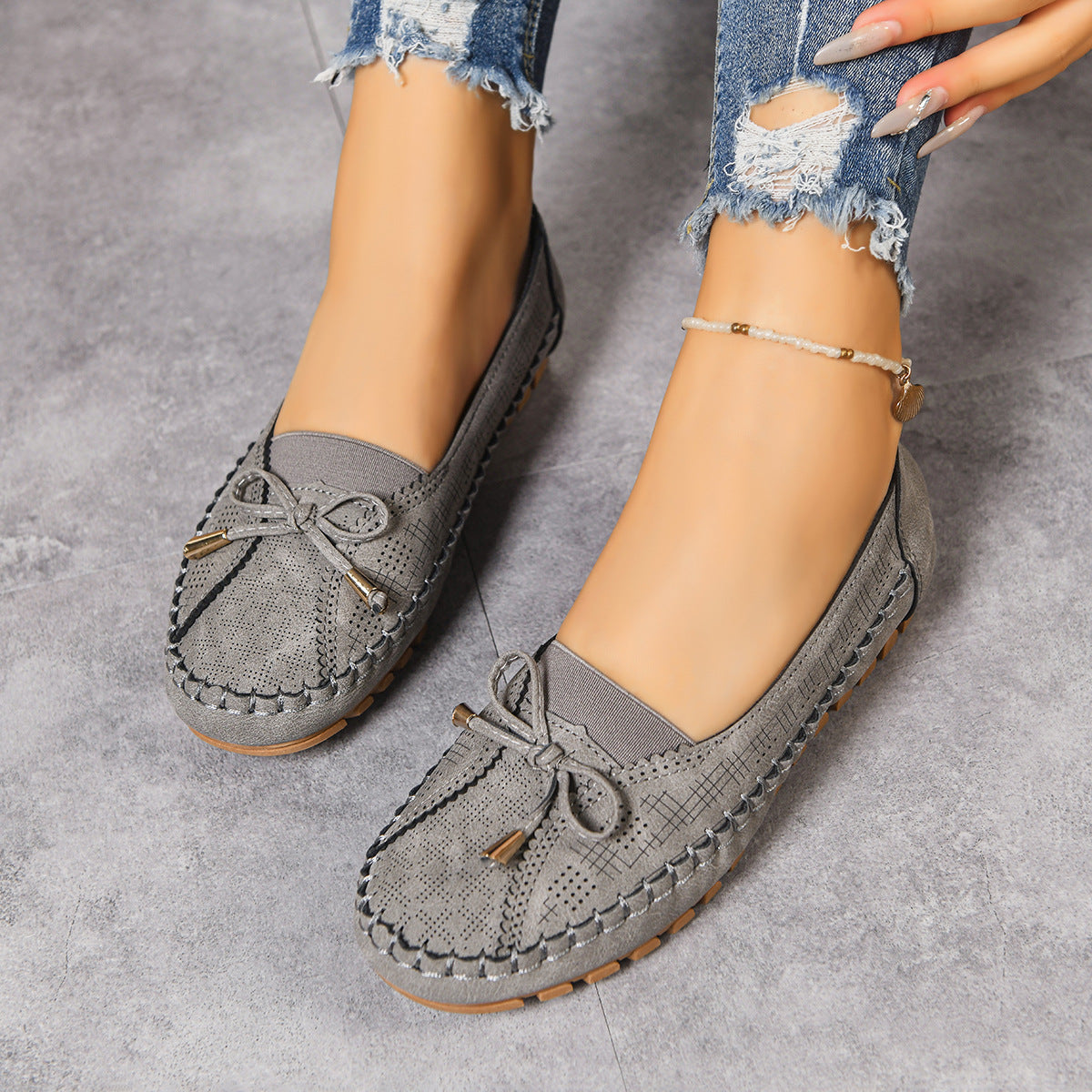Women's Orthopedic Wide Fit Slip-On Loafers with Cushioned Comfort