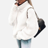 Women's Oversized Chunky Knit Turtleneck Sweater