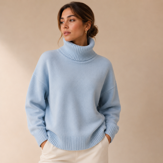 Pull à col roulé oversize pour femme