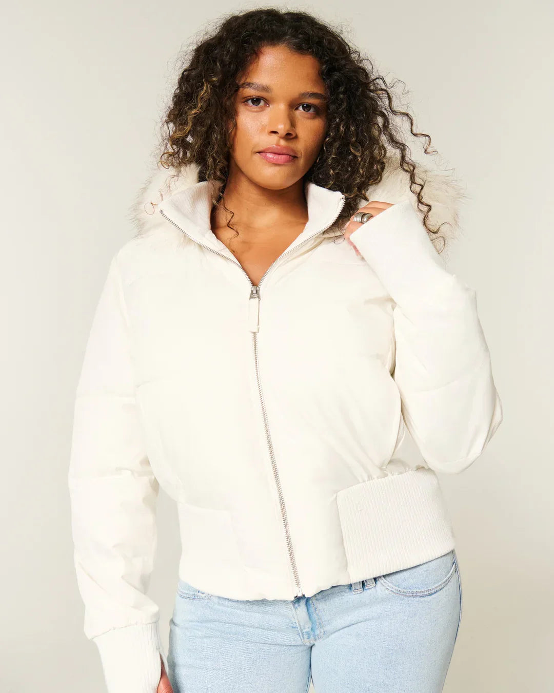 Women's Quilted Winter Jacket with Warm & Removable Hood | Davy
