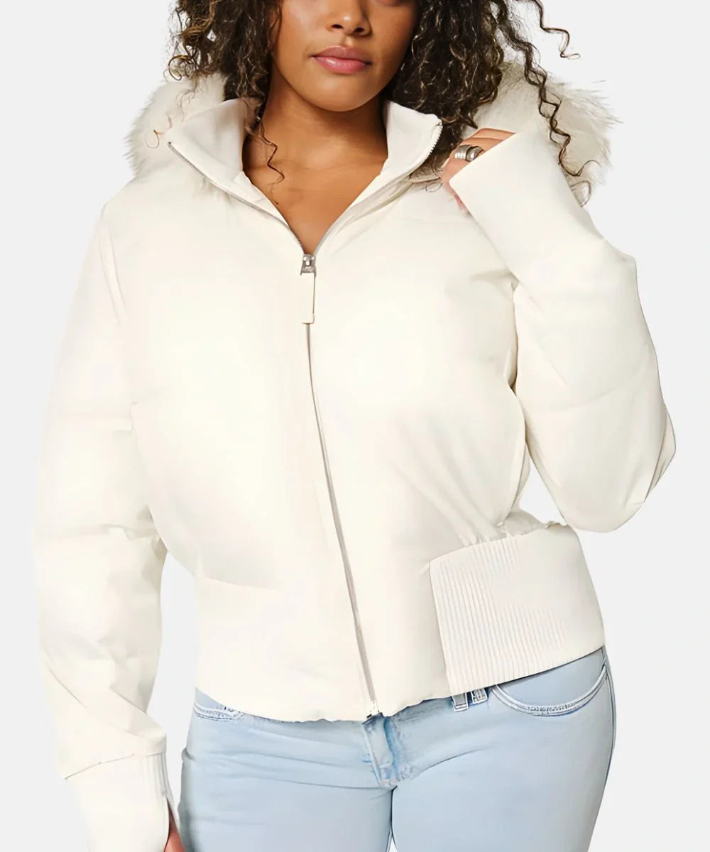 Women's Quilted Winter Jacket with Warm & Removable Hood | Davy