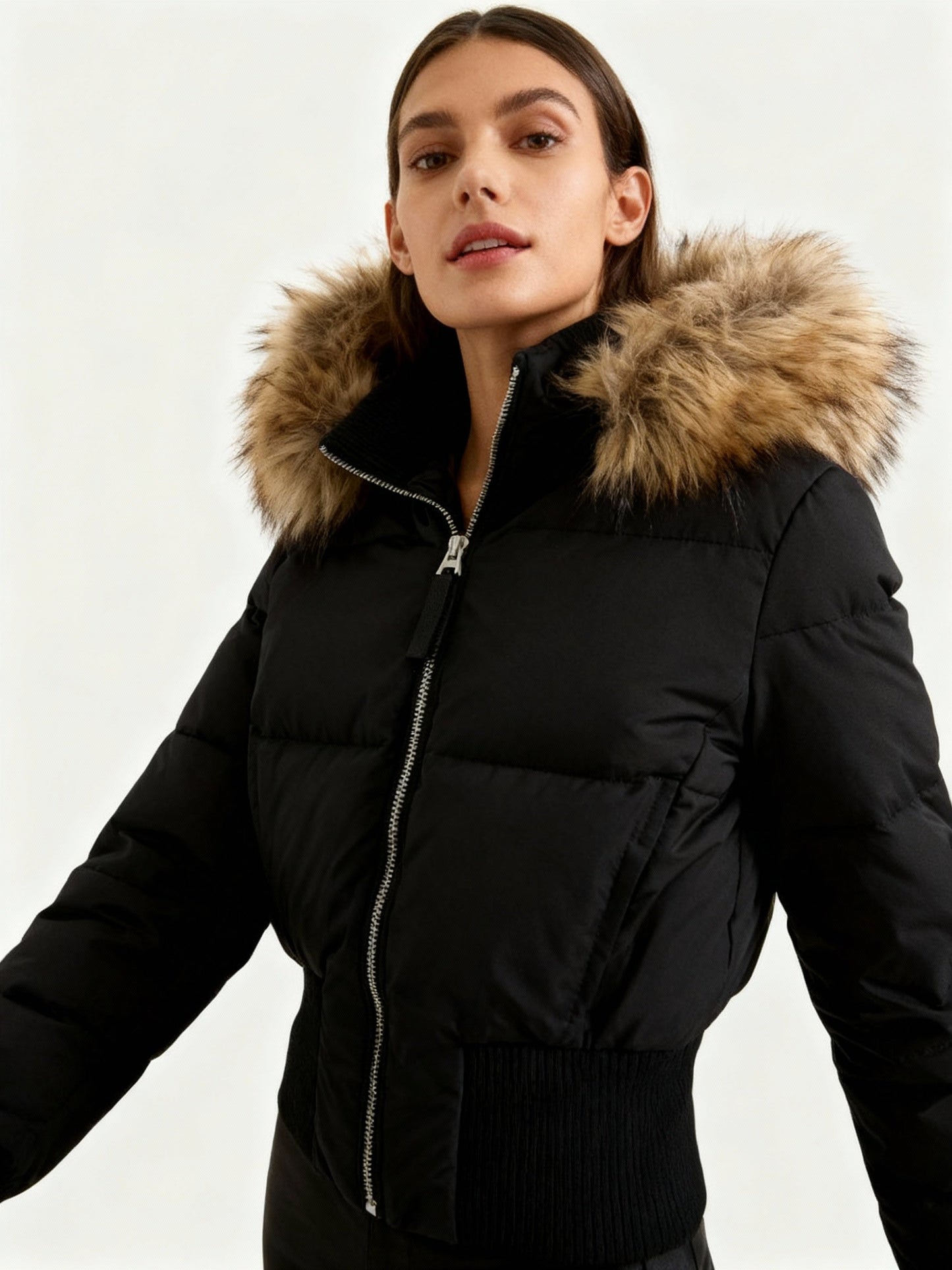 Women's Quilted Winter Jacket with Warm & Removable Hood | Davy