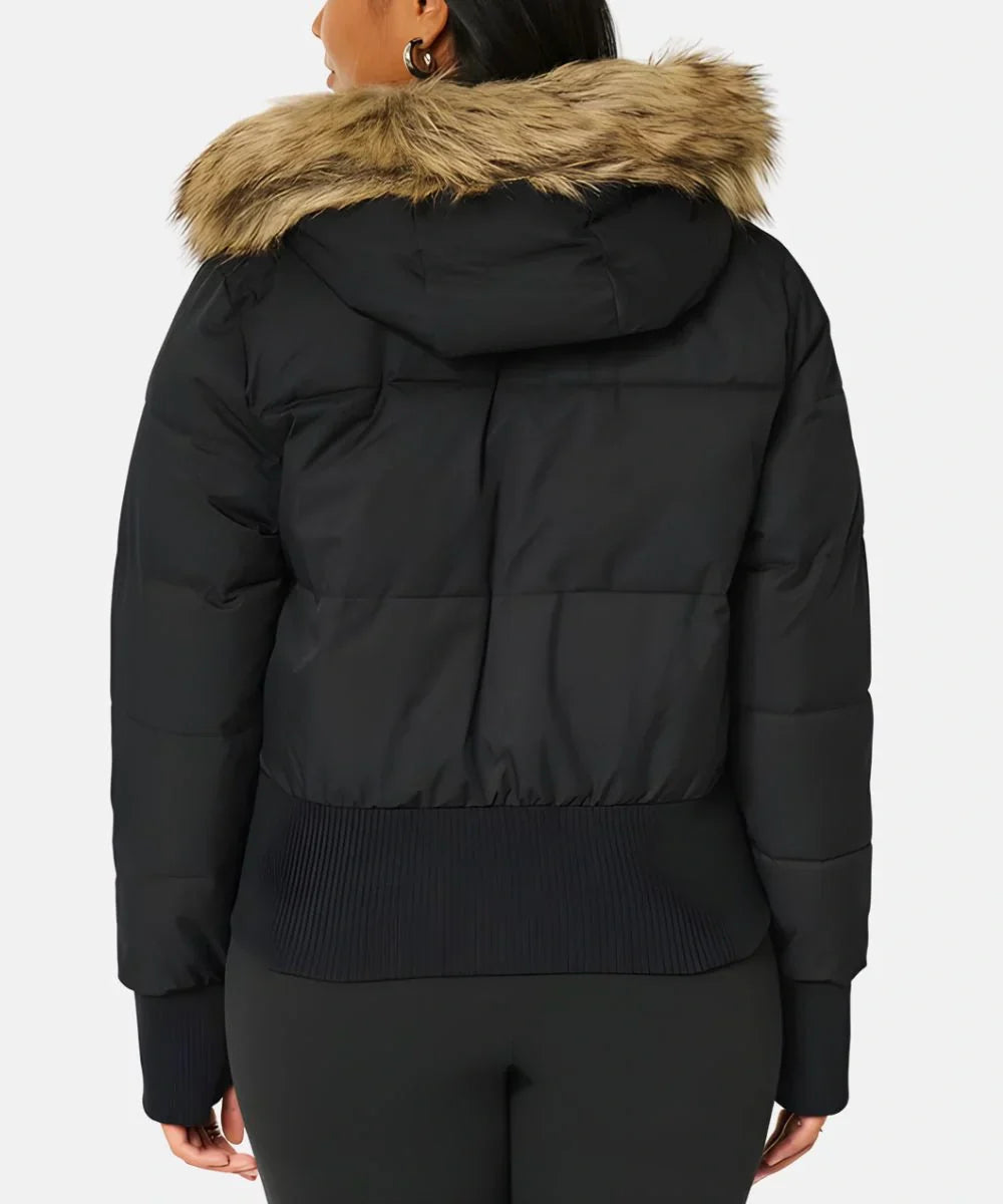 Women's Quilted Winter Jacket with Warm & Removable Hood | Davy