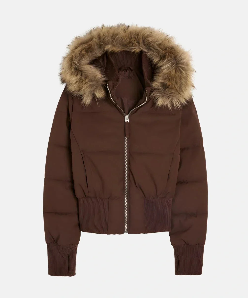 Women's Quilted Winter Jacket with Warm & Removable Hood | Davy