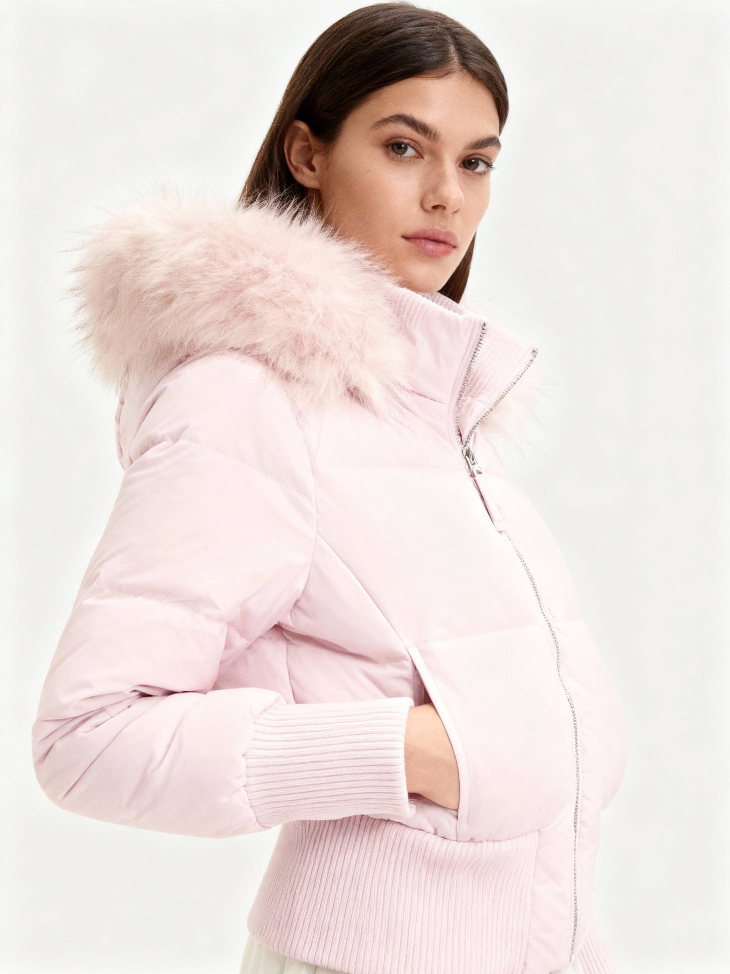 Women's Quilted Winter Jacket with Warm & Removable Hood | Davy