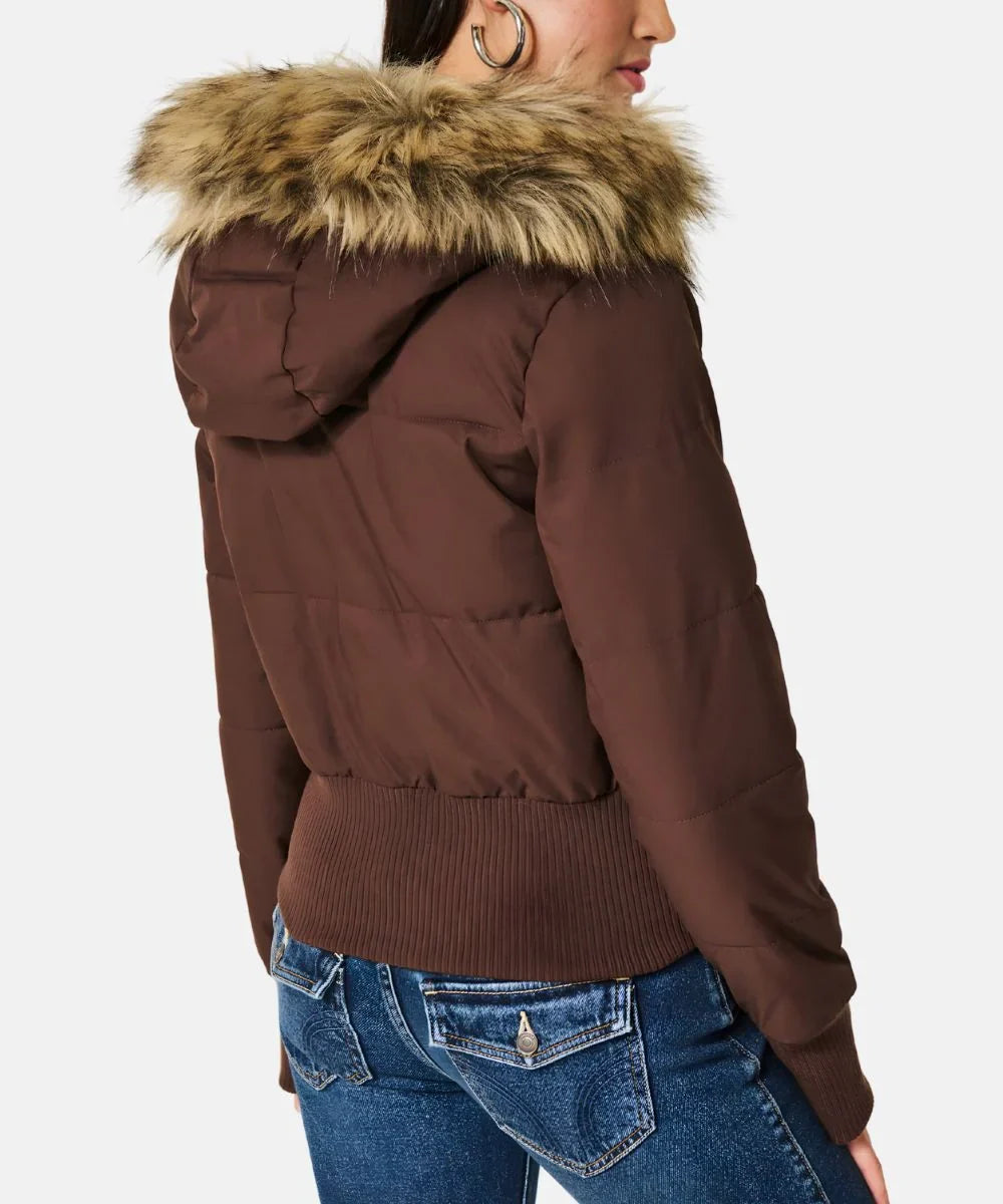 Women's Quilted Winter Jacket with Warm & Removable Hood | Davy