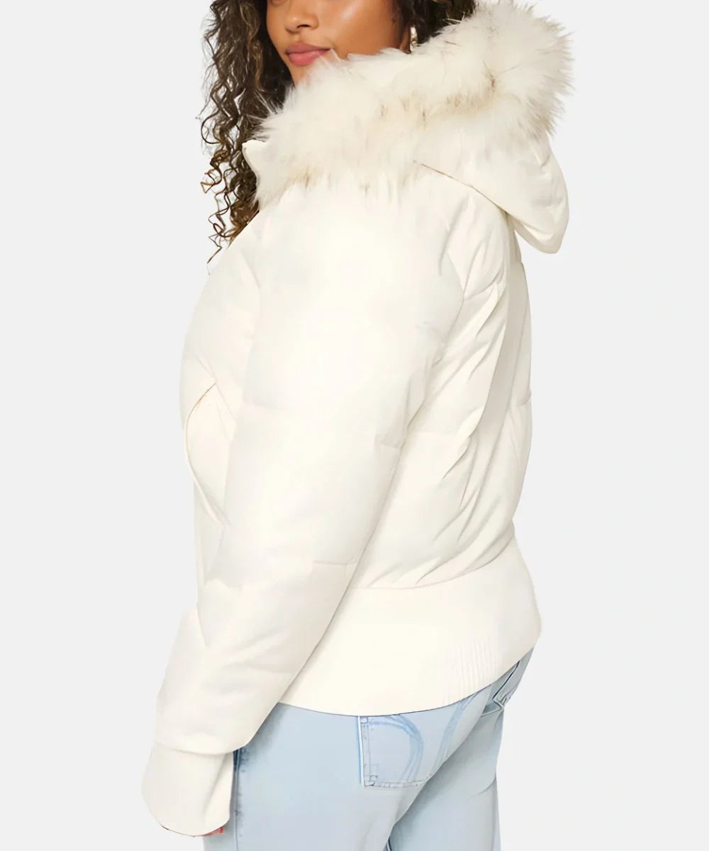 Women's Quilted Winter Jacket with Warm & Removable Hood | Davy