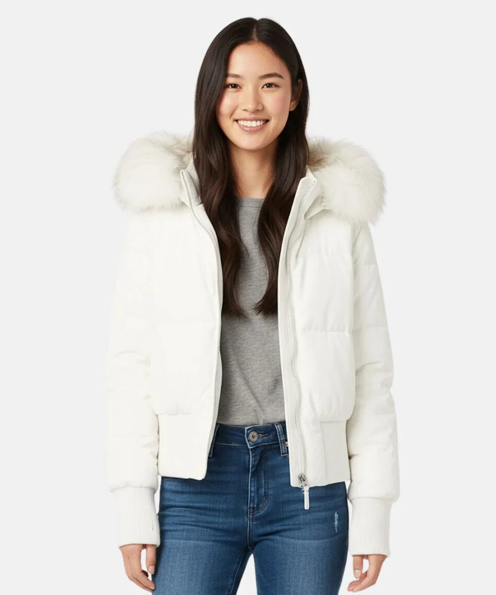 Women's Quilted Winter Jacket with Warm & Removable Hood | Davy