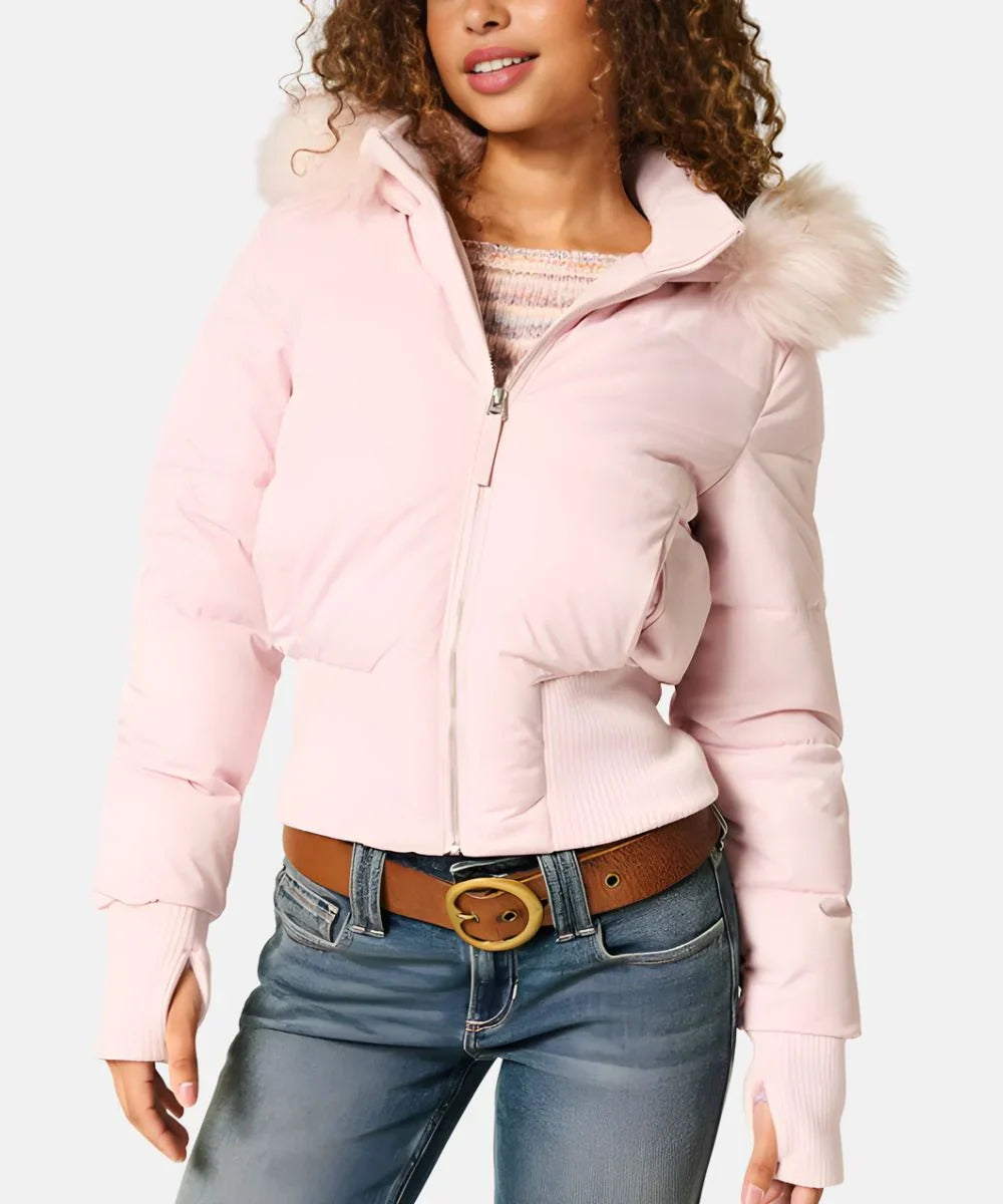 Women's Quilted Winter Jacket with Warm & Removable Hood | Davy