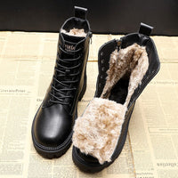 Bottines d’hiver pour femme à bout rond