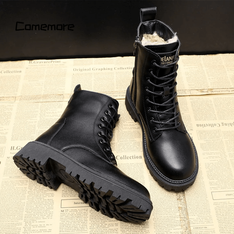Bottines d’hiver pour femme à bout rond