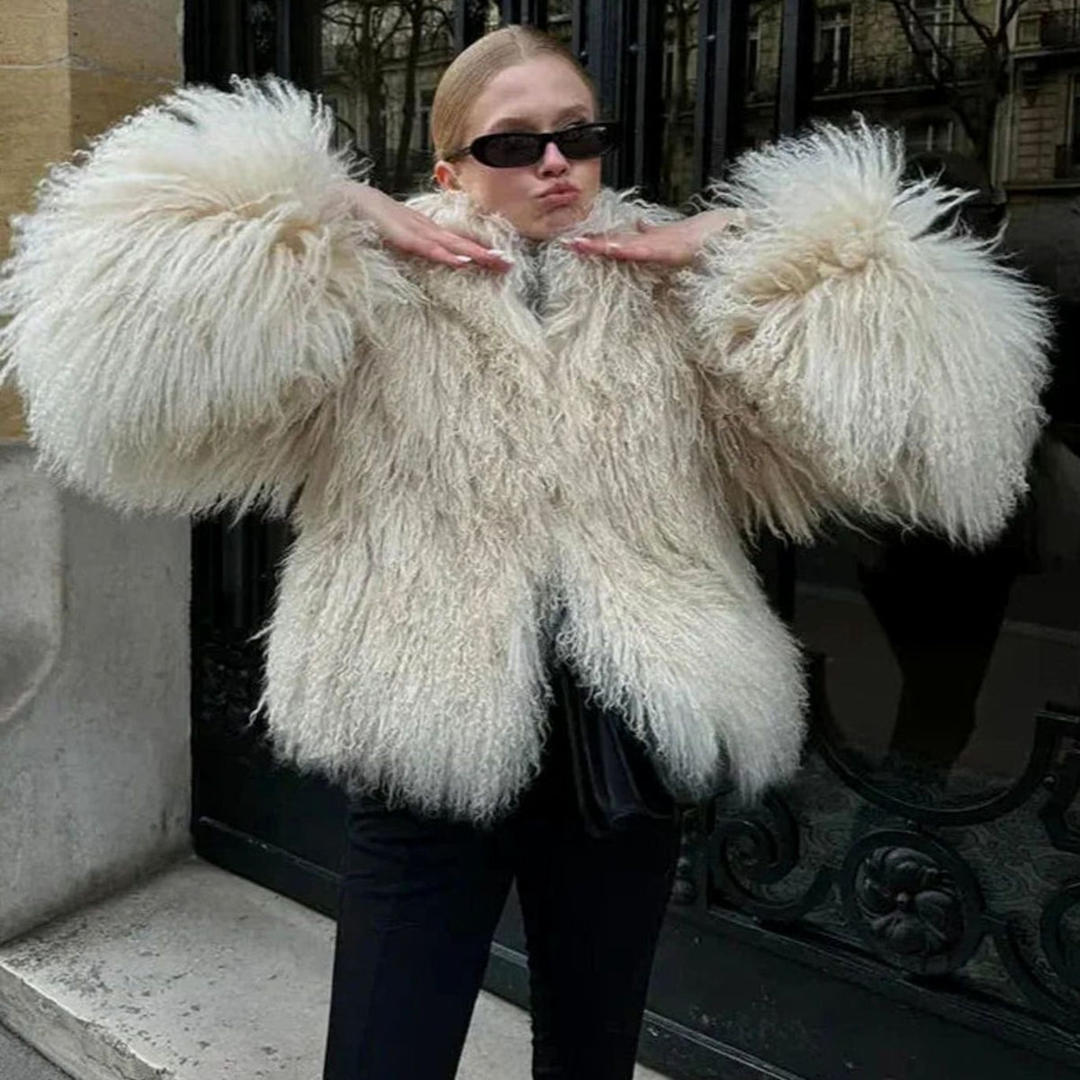 Women's Shaggy Faux Fur Short Jacket
