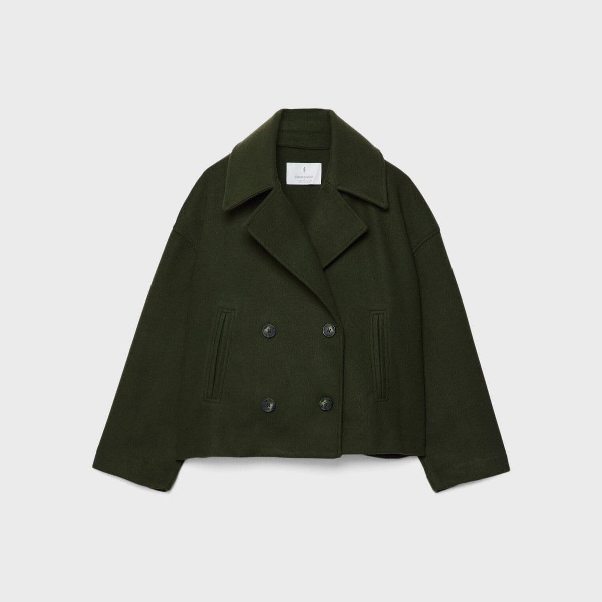 Manteau court croisé pour femme