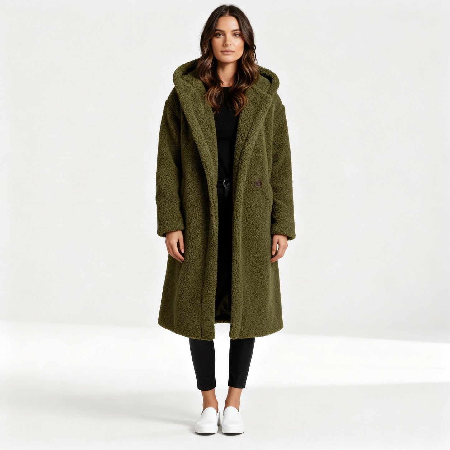 Women's Teddy Coat with Hood | Davy Fashion