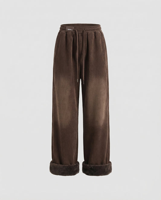 Women's Thermal Corduroy Pants with Teddy Fleece Lining