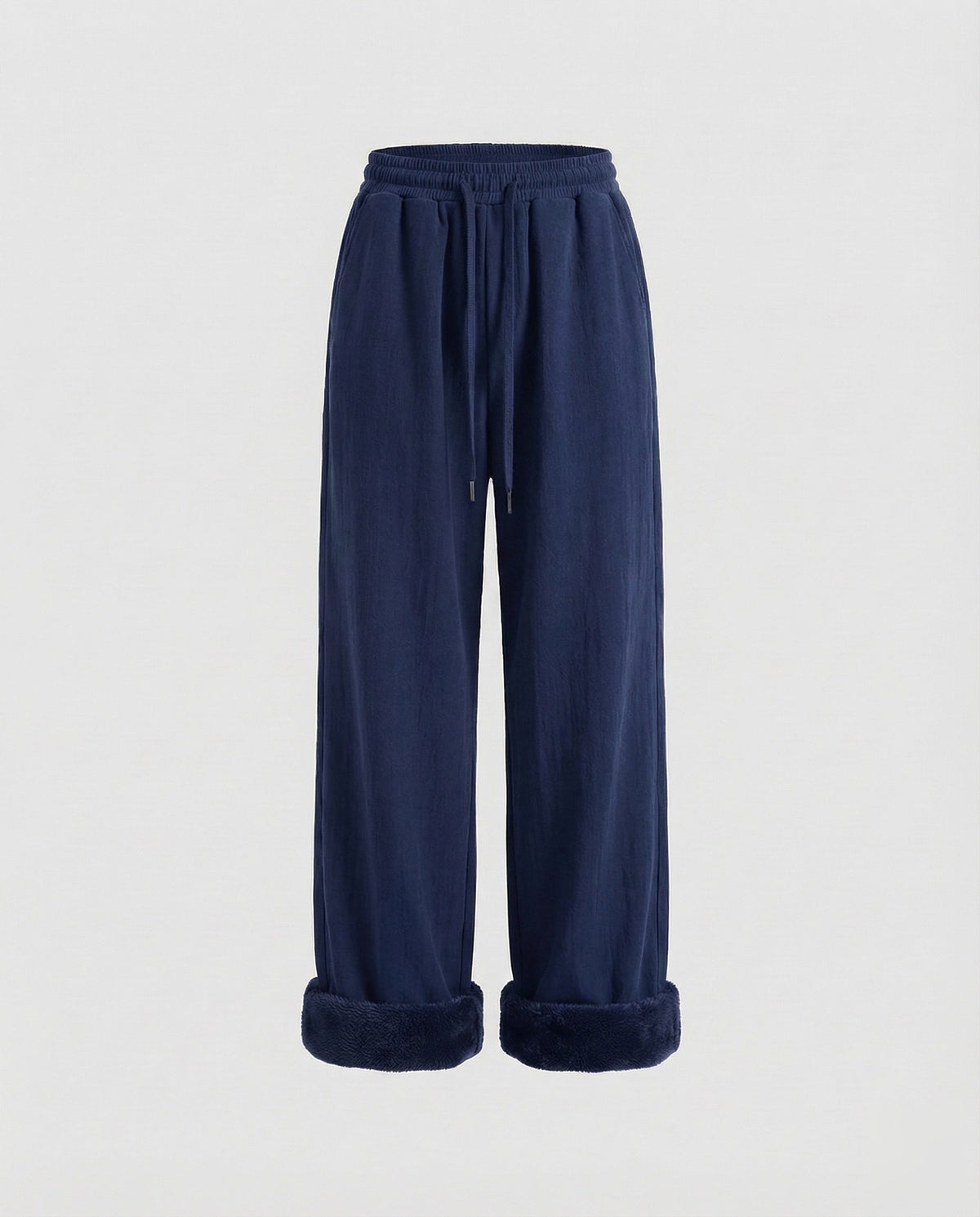 Pantalon thermique pour femme en velours côtelé doublé de polaire effet peluche
