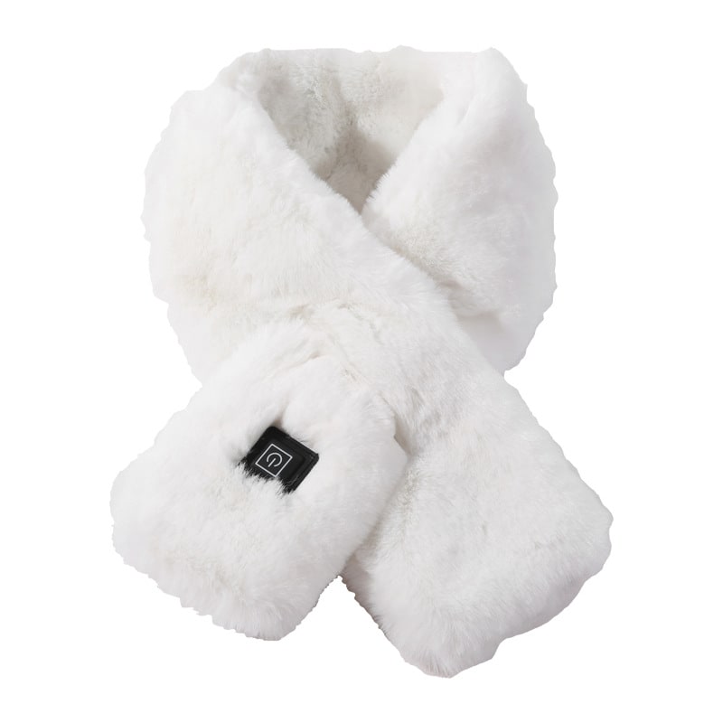 Women's USB Electric Heated Faux Fur Scarf with 3 Temperature Levels