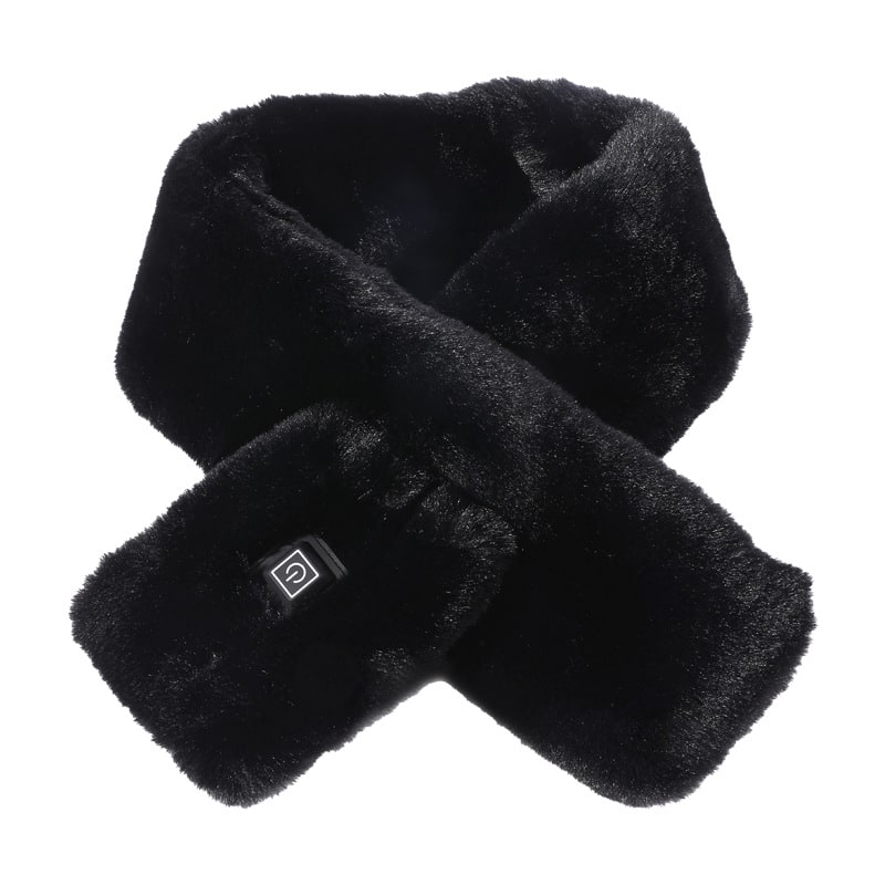 Women's USB Electric Heated Faux Fur Scarf with 3 Temperature Levels