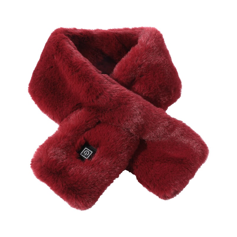 Women's USB Electric Heated Faux Fur Scarf with 3 Temperature Levels