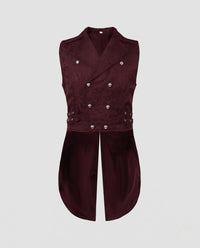 Women's Waistcoat with Embellishments and Asymmetrical Cut