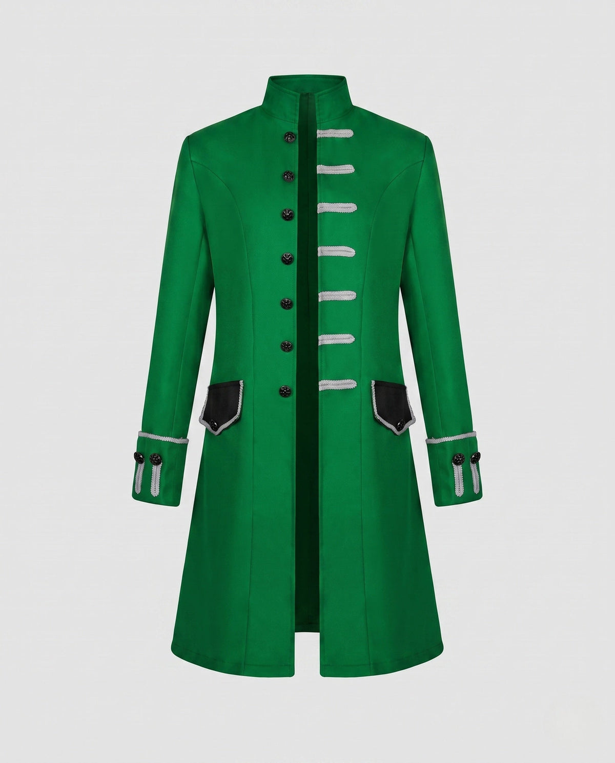 Manteau-robe pour femme avec col montant et patte de boutonnage
