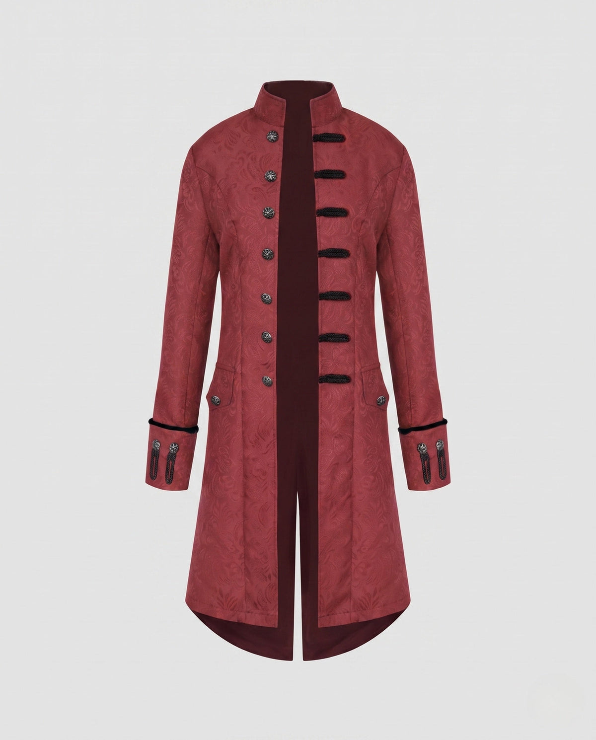 Manteau-robe pour femme avec col montant et patte de boutonnage
