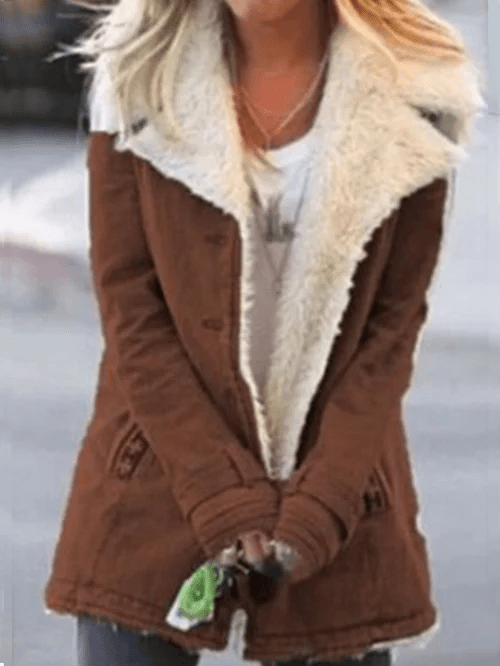 Women's Warm-Lined Winter Jacket - For Cozy Comfort and Style