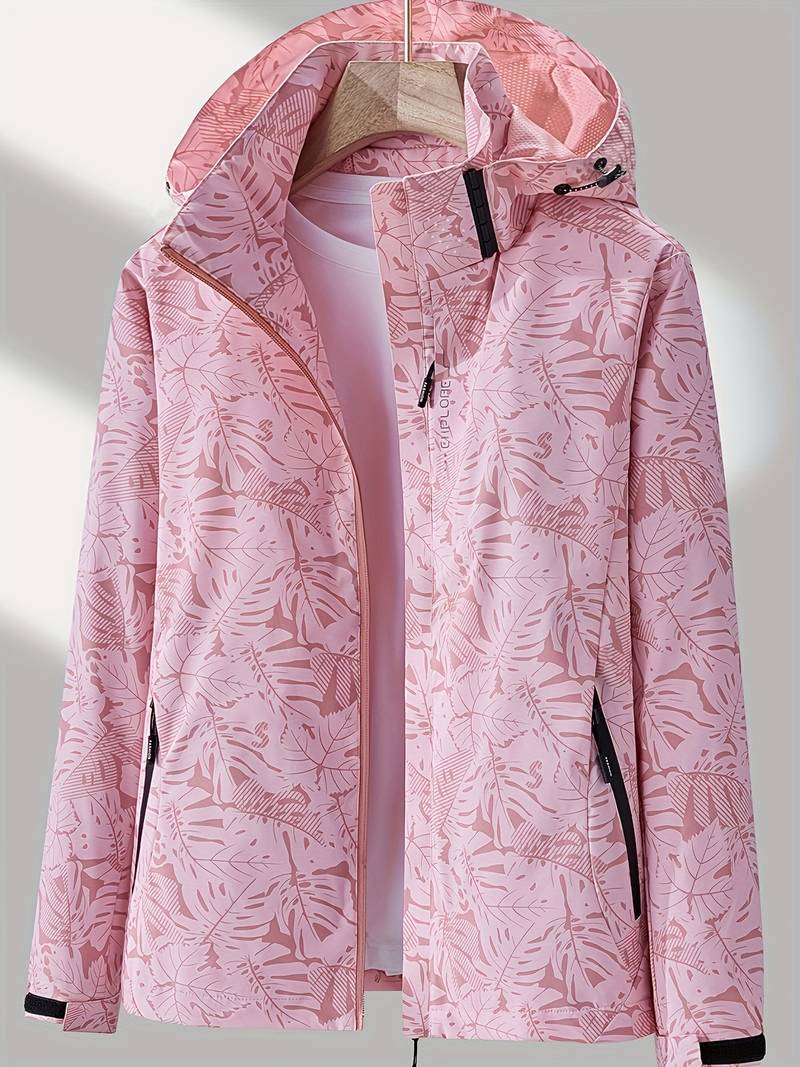 Veste à capuche imperméable et coupe-vent pour femme