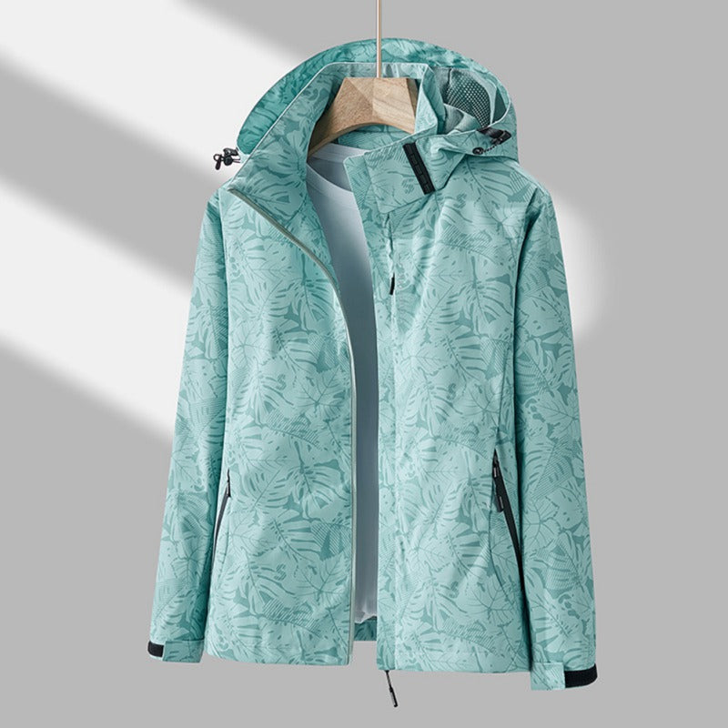 Veste à capuche imperméable et coupe-vent pour femme