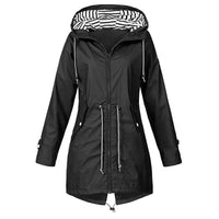 Veste de pluie à capuche coupe-vent pour femme, idéale pour les activités de loisirs