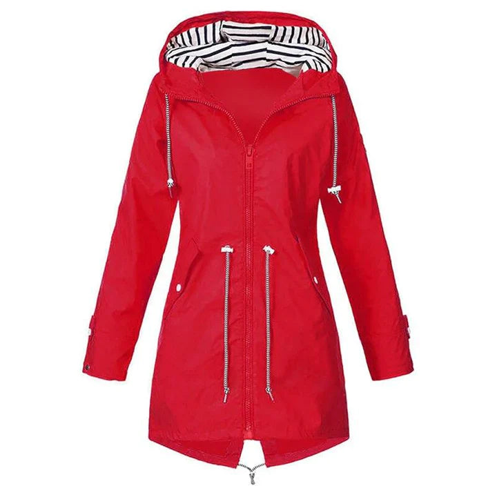 Veste de pluie à capuche coupe-vent pour femme, idéale pour les activités de loisirs