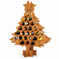 Wooden Advent Calendar with 24 Slots for Christmas Countdown - Reusable Christmas Decoration